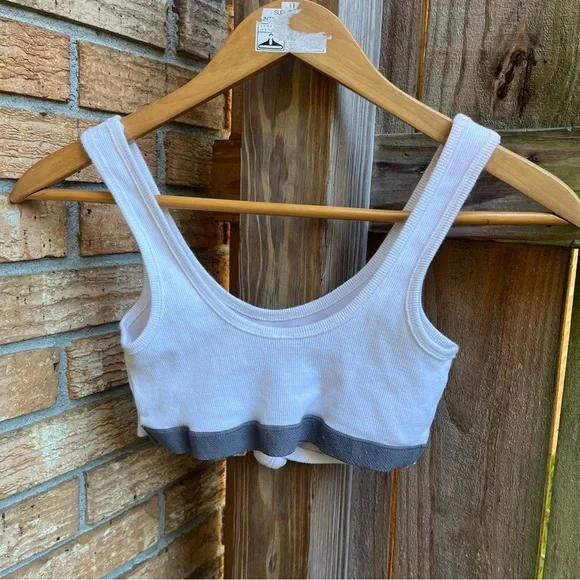 FP Movement by Free People White and Gray Bra Top - Picture 2 of 3